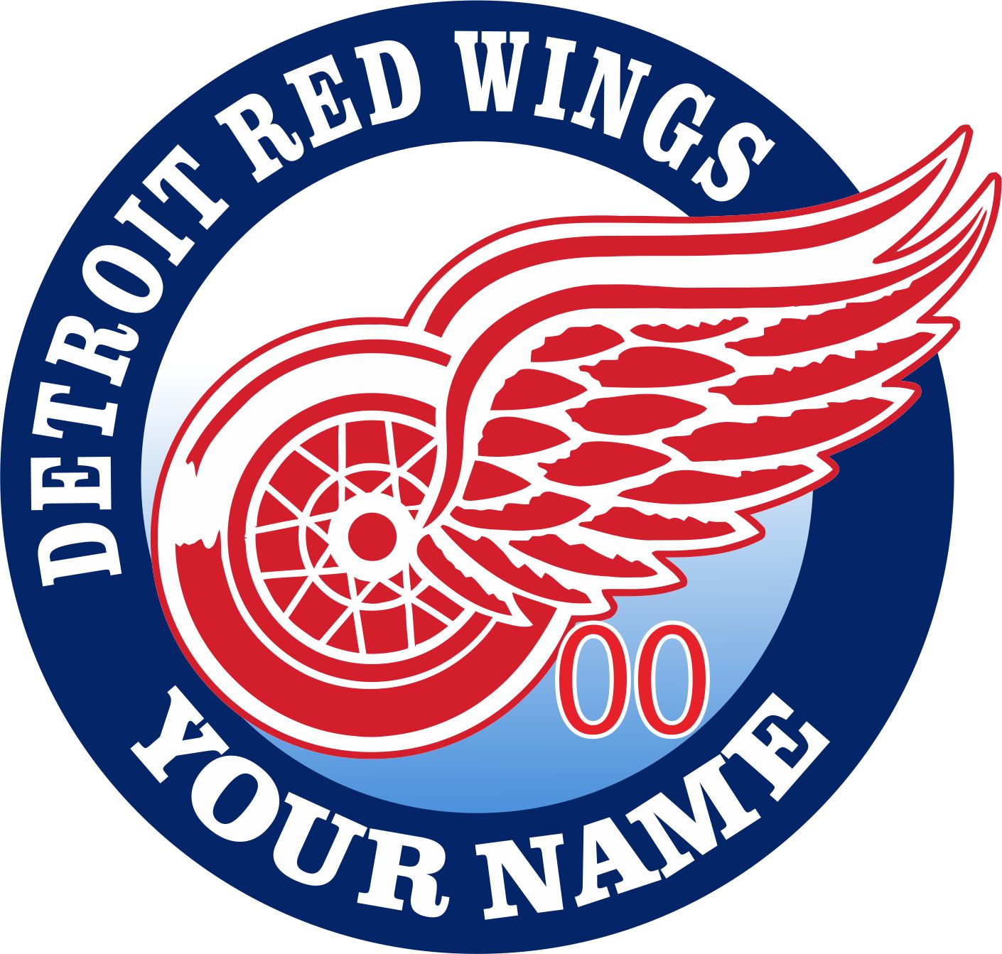 Detroit Red Wings Customized Logo iron on paper